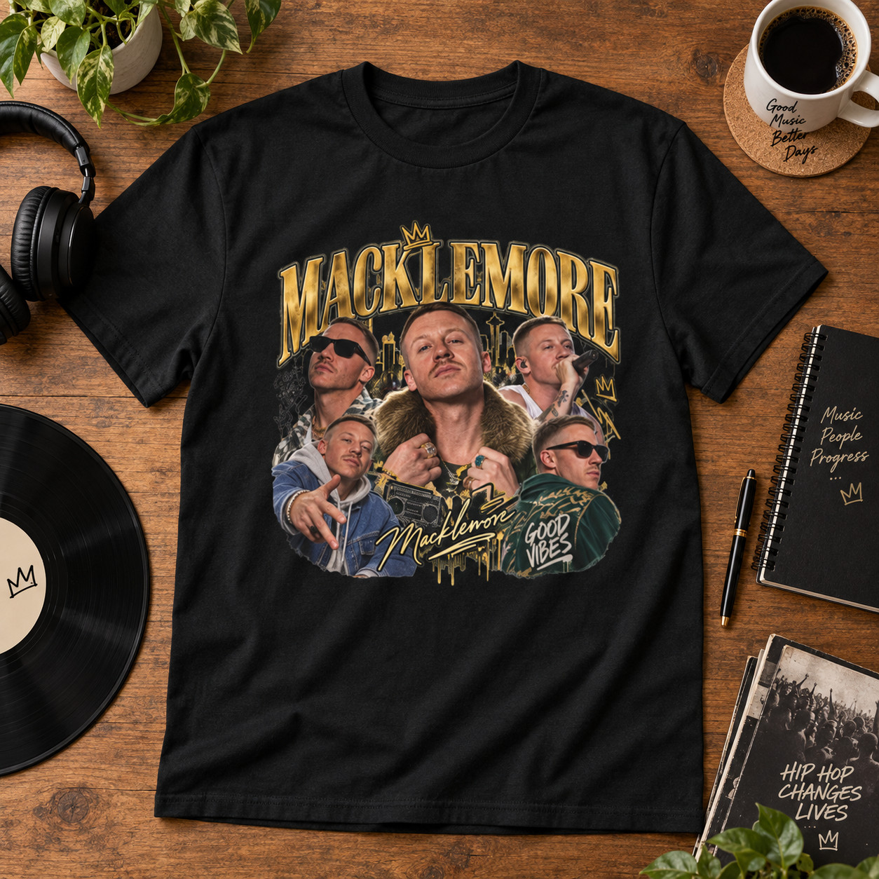 Vintage Macklemore Hip Hop Shirt Retro 90s Rapper Graphic Tee