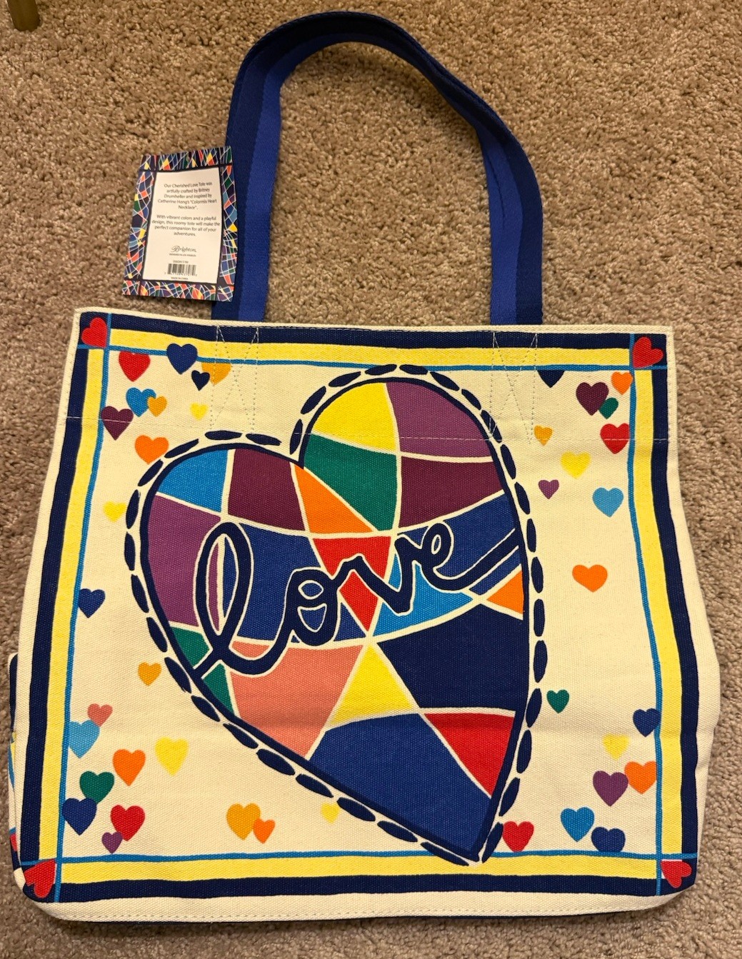 Brighton Cherished Love Tote Canvas NWT Brighton Cherished Love Tote Canvas NWT