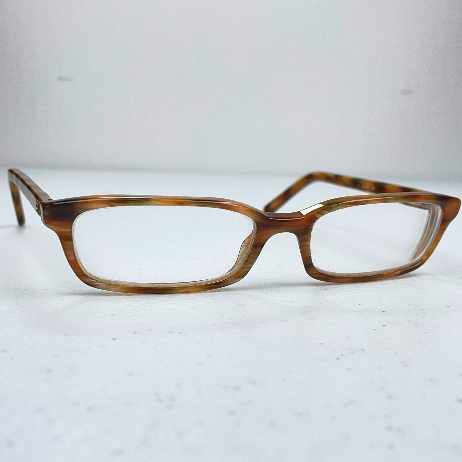 Gucci Eyeglasses Frames GG 2980 LGS Striped Brown Slim Rectangle 51-18 140 Italy