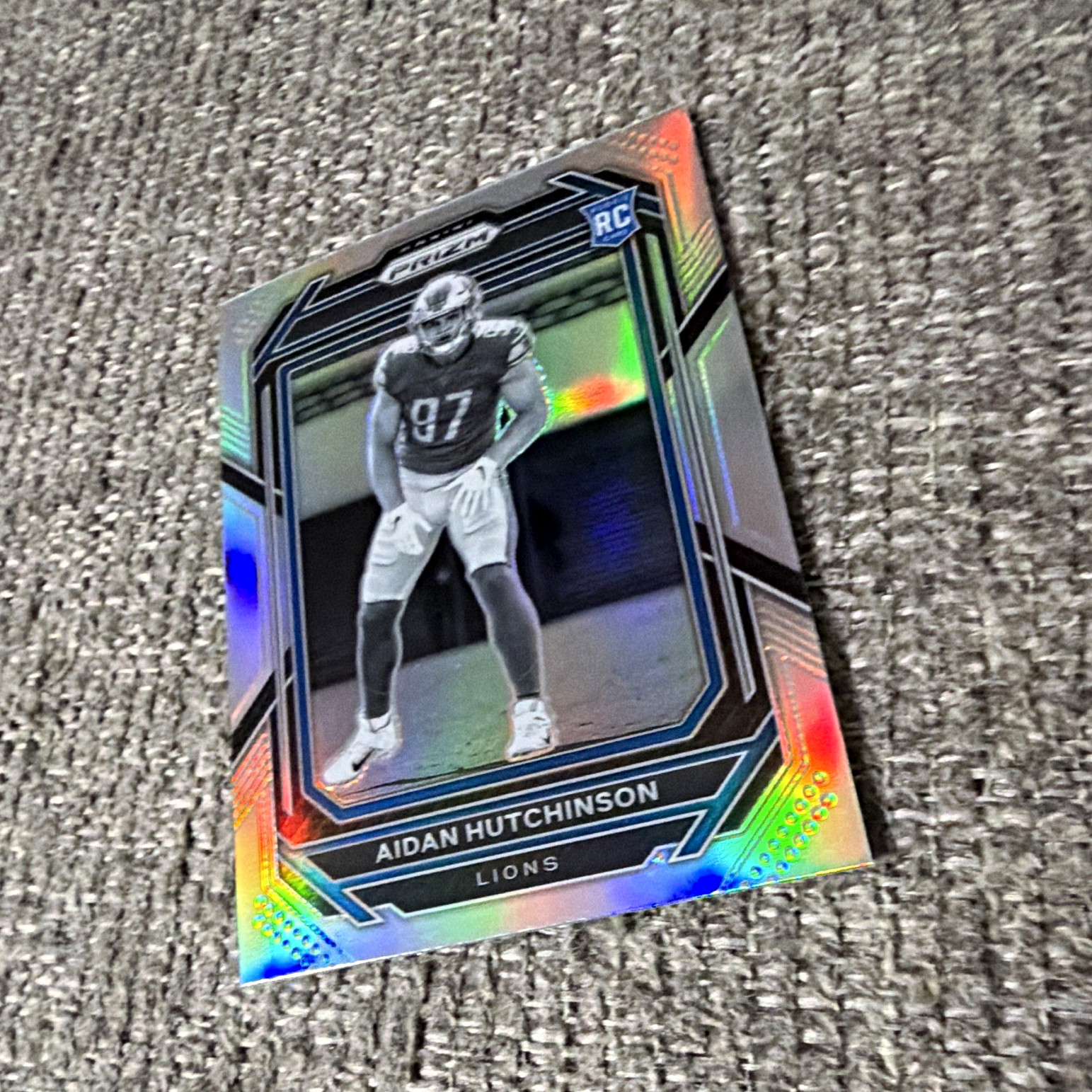 Panini 2022 Prizm Football - Aidan Hutchinson Lions #340 RC (Variation)