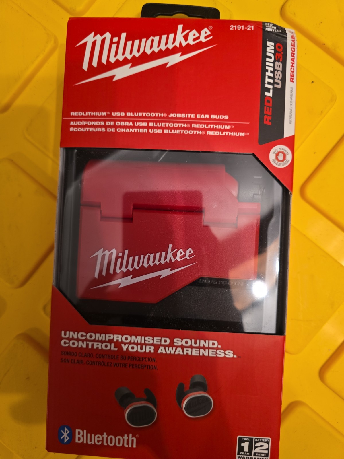 Milwaukee Ear Buds USB Bluetooth REDLITHIUM Jobsite 2191-21