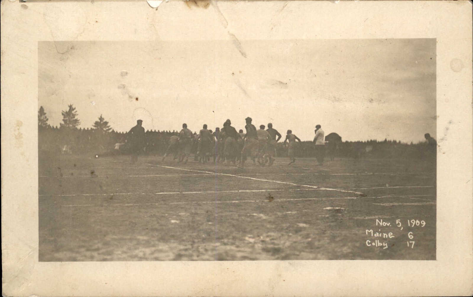 Maine ME College Football Orono vs Colby 1909 Real Photo Postcard bhn