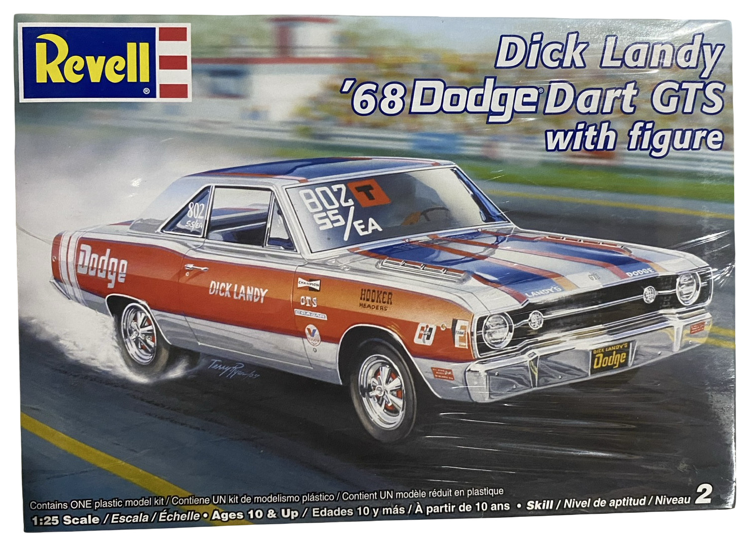 Revell Dick Landy ‘68 Dodge Dart GTS with Figure 2005 1:25 Model Kit NEW#85-2831