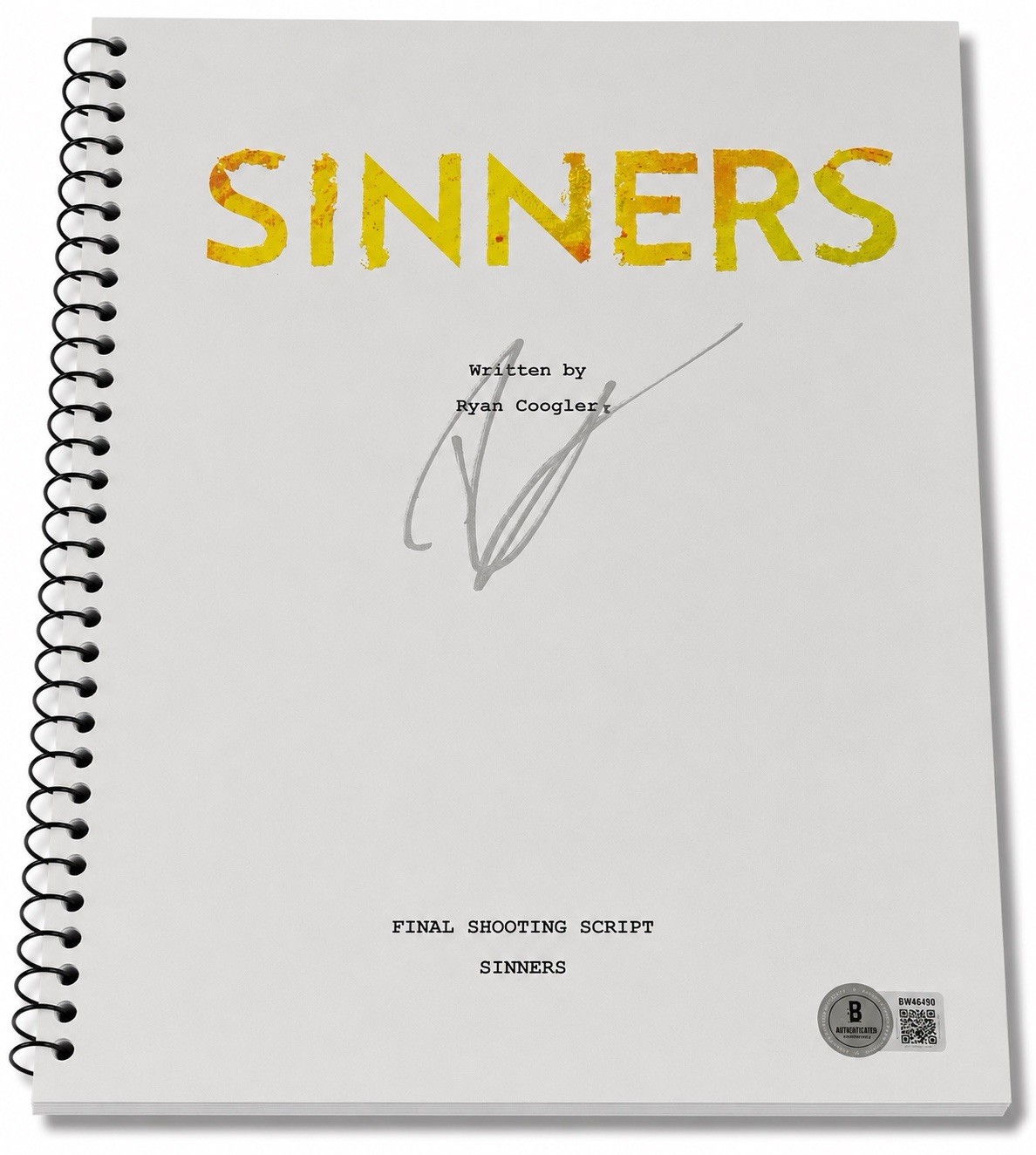 Ryan Coogler Signed Autograph Sinners Full Movie Script Screenplay Beckett BAS