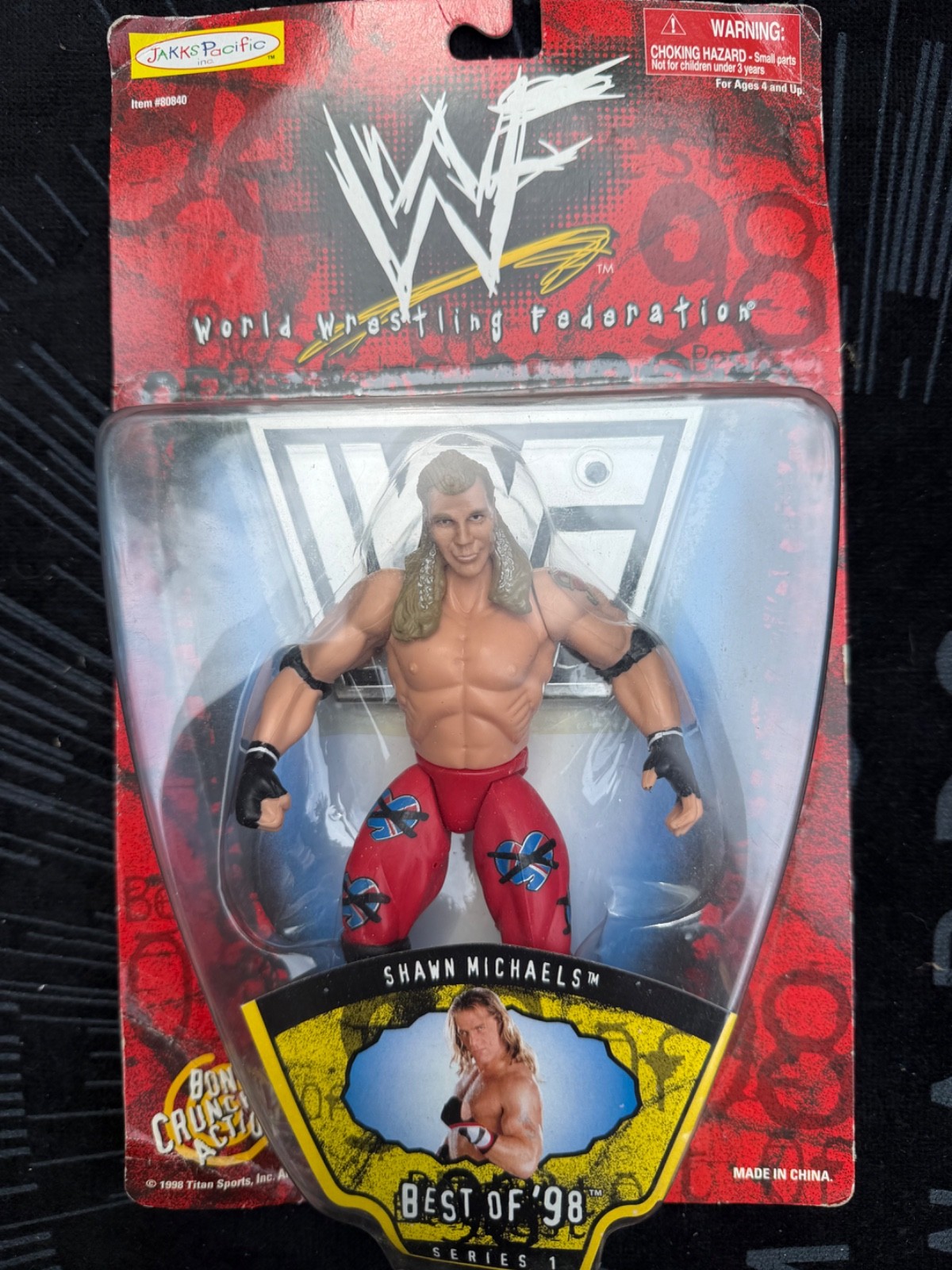 1998 Jakks WWF Shawn Michaels Best of \'98 Series 1 HTF NEW 1998 Jakks WWF Shawn Michaels Best of \'98 Series 1 HTF NEW