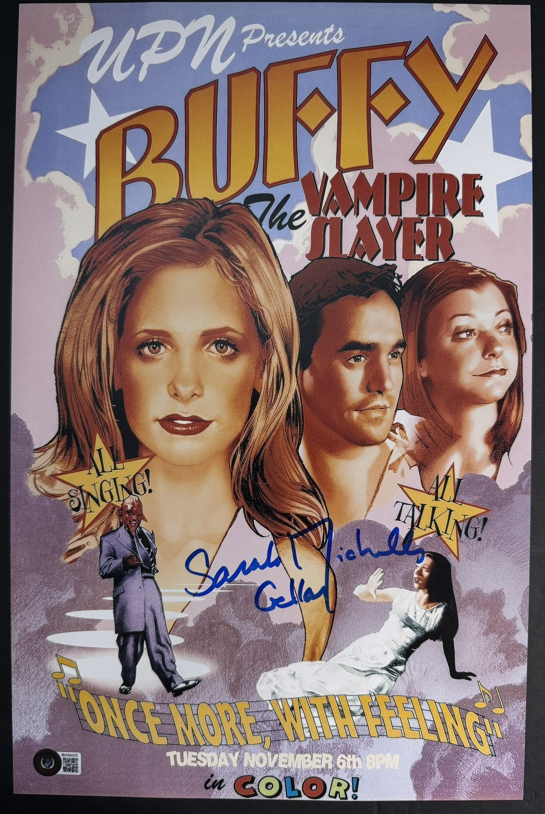 Sarah Michelle Gellar Signed Musical 11x17 Buffy Vampire Slayer BTVS Beckett COA Sarah Michelle Gellar Signed Musical 11x17 Buffy Vampire Slayer BTVS Beckett COA