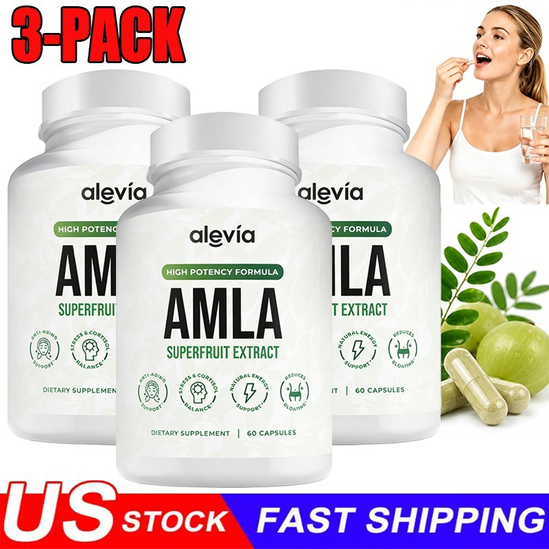 3x Alevia Organic Amla Capsules 1000mg Indian Gooseberry Antioxidant Supplement