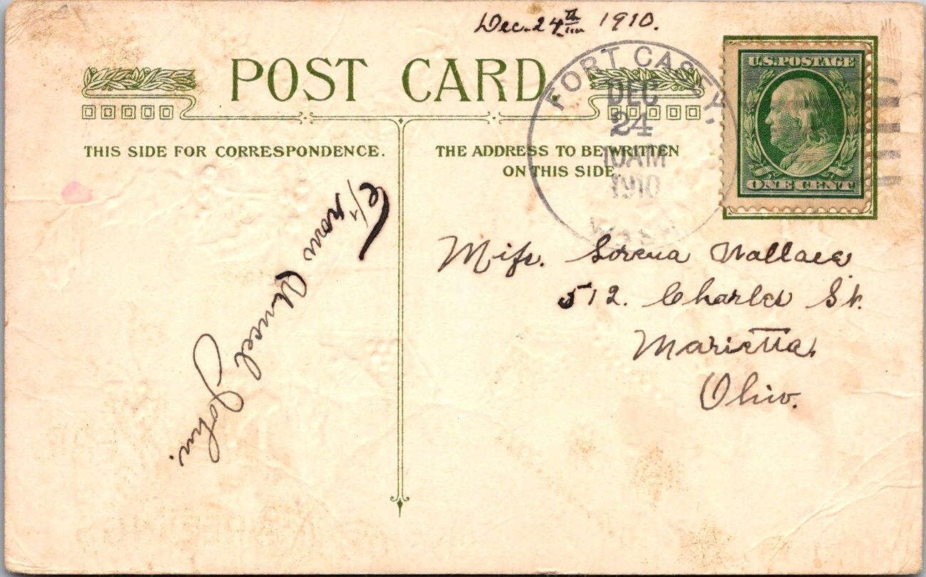 1910 Fort Casey Wash To Marietta Oh - PPC - J43426