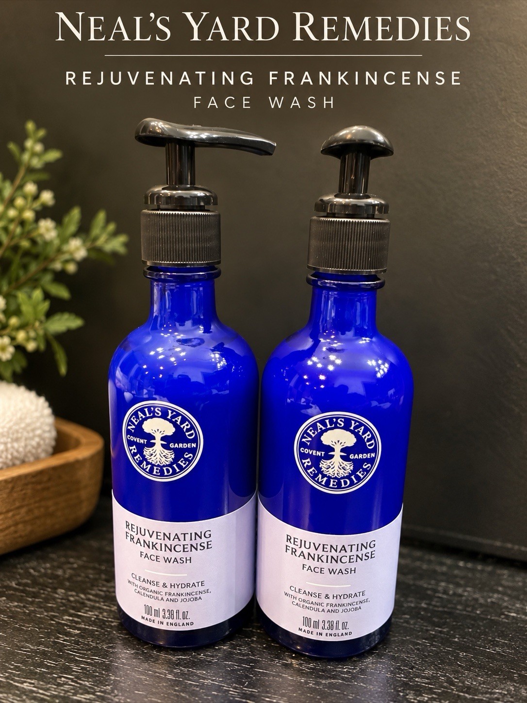 Neal\'s Yard Remedies Rejuvenating Frankincense Face Wash 100ml Exp. 11/2027~2pk