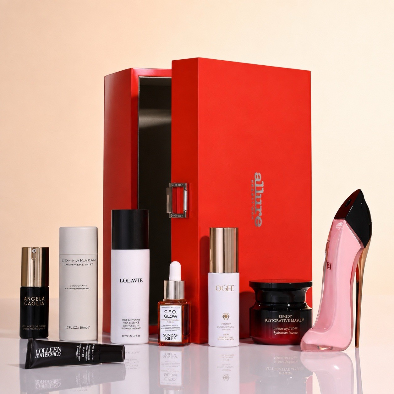 Allure Beauty Box Luxe Edition $657 Value NIB In Red Case