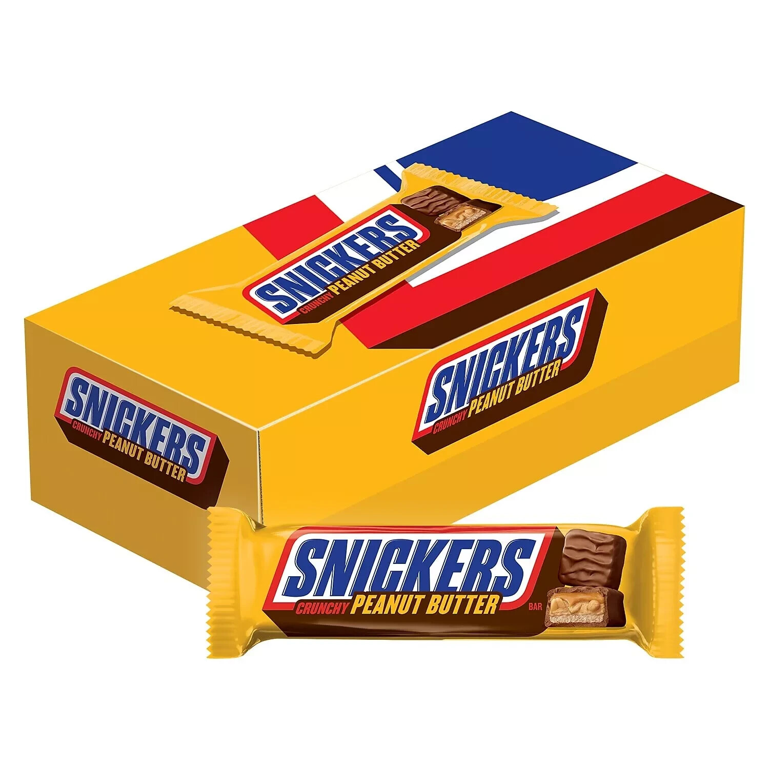 Snickers Peanut Butter Squared Chocolate Candy Bars 1.78 oz Pack of 18