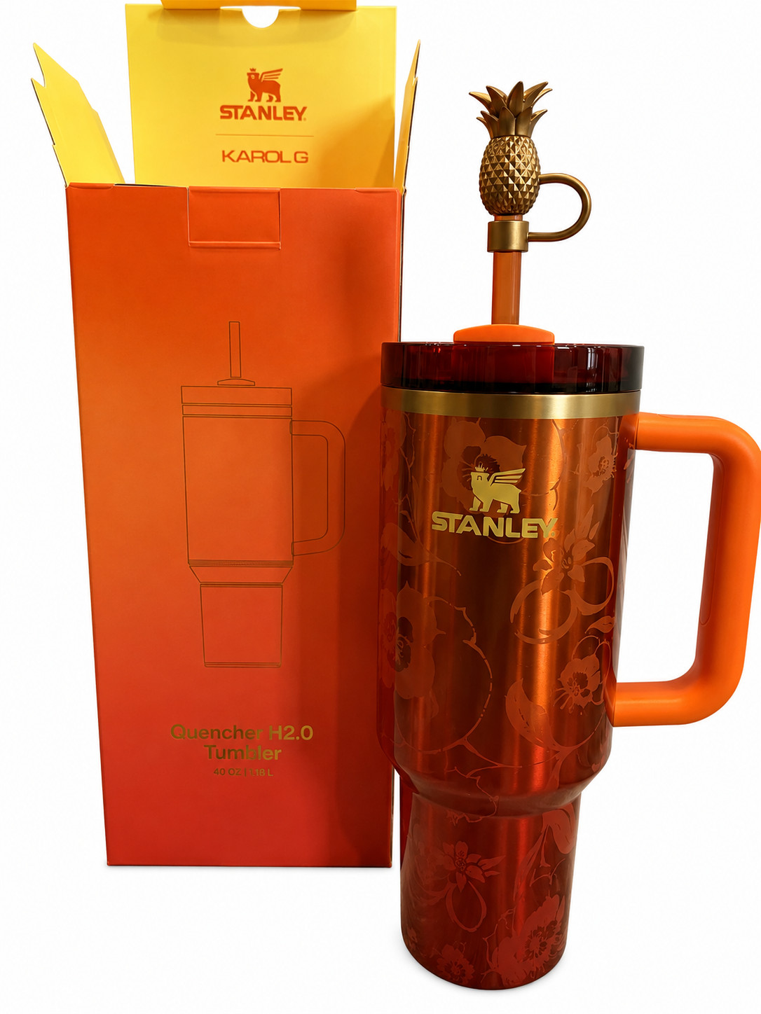 The Stanley 1913 x KAROL G 40oz Quencher H2.O FlowState Tumbler New Sealed