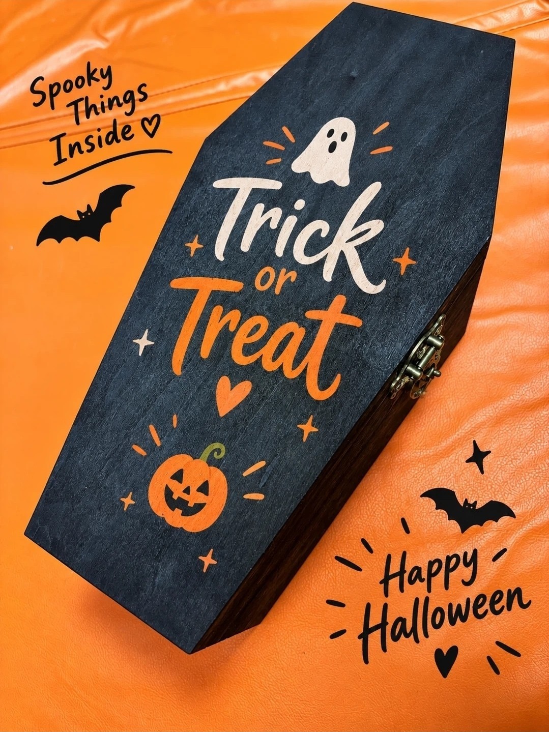 Halloween Treat Wood Box Trick or Treat Halloween Treat Wood Box Trick or Treat
