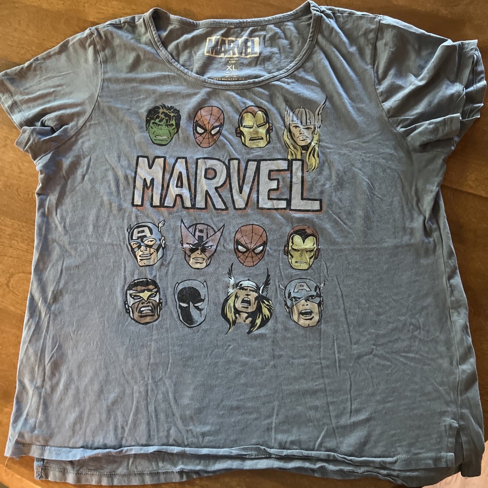 Marvel Blue/gray T Shirt Regular Fit Women’s Size XL