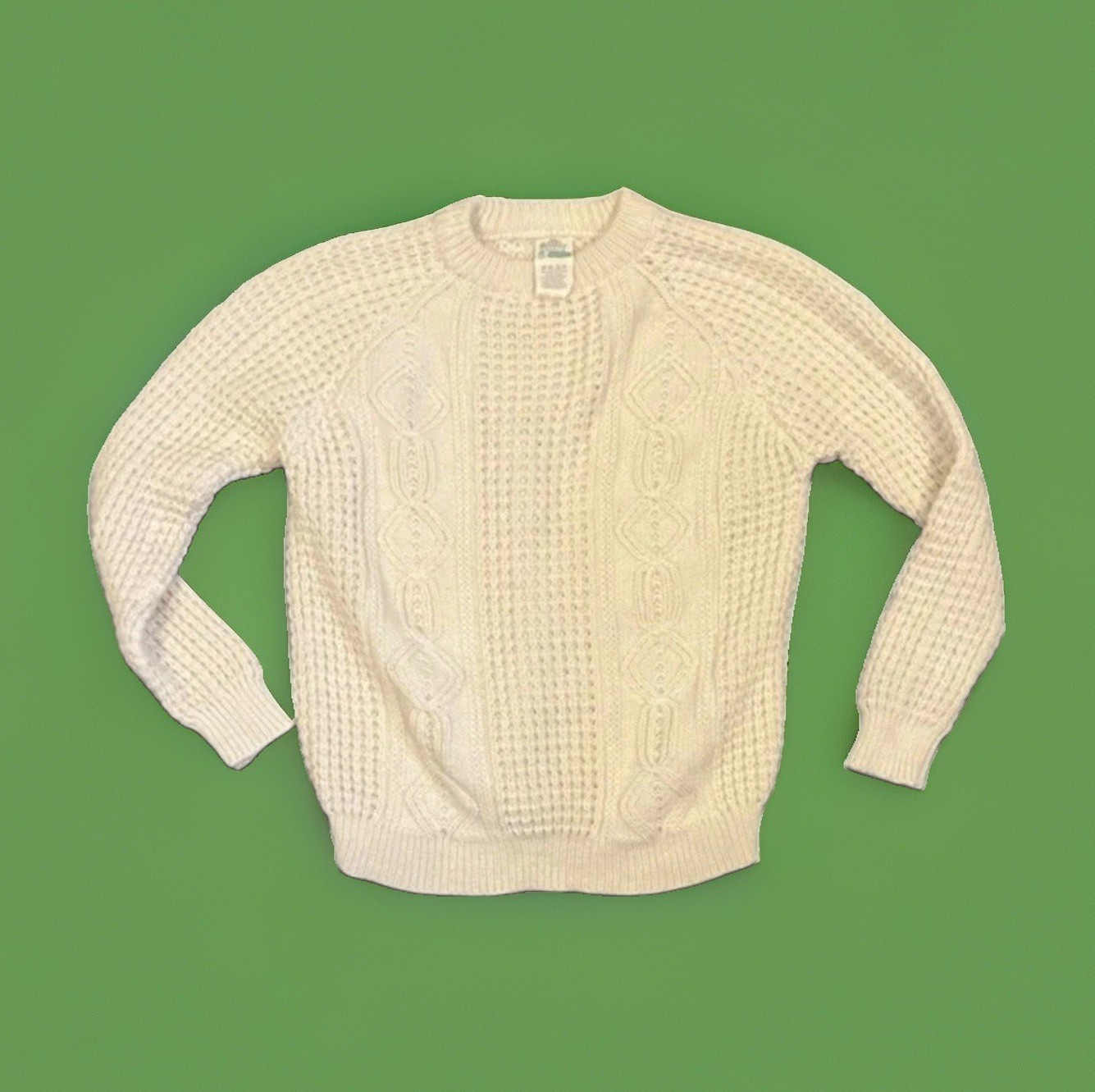 Bonner of Ireland 100% New Wool Cable-Knit  Pullover Sweater 