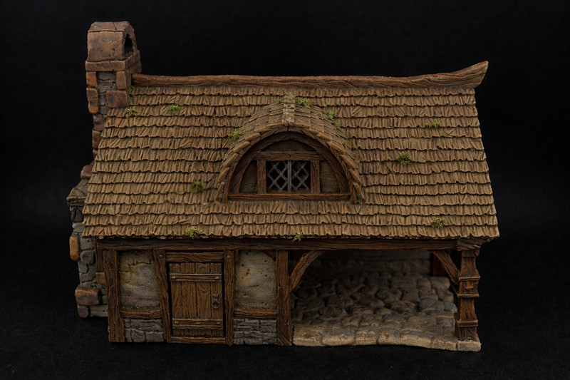 Medieval Cottage with LED Terrain  28mm Miniature Terrain for Dungeons & Dragons
