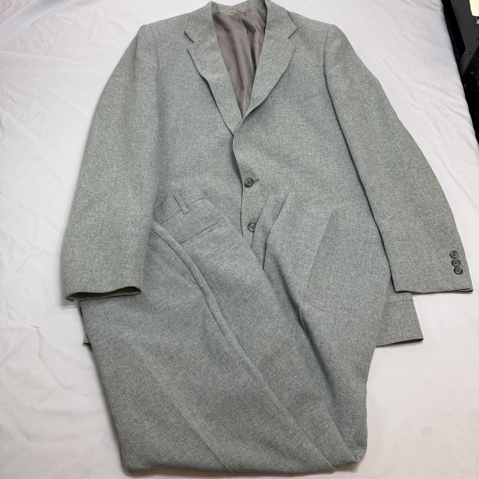 Vintage Levi\'s Action Suit Mens 42L 36Wx30L Gray 2 Piece Polyester Business