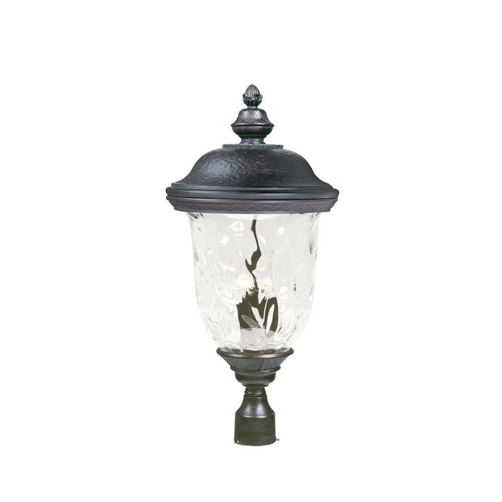 Carriage House DC-Three Light Outdoor Pole/Post Mount in Early American style-14