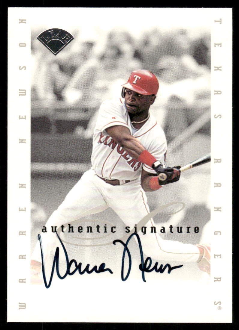 1996 Leaf Signature Series Warren Newson Auto #NNO Texas Rangers