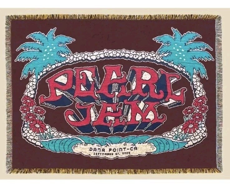 2026BEDDIE VEDDER OHANA FESTIVAL EXCLUSIVE PEARL JAM WOVEN THROW BLANKET