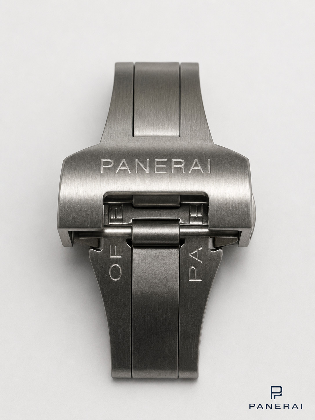Panerai 22mm Brushed Steel Folding Clasp PAV00634 Swiss OEM Luminor 44-47-48