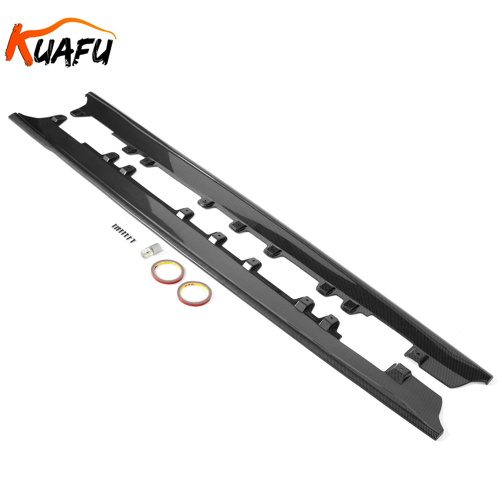 KUAFU For Toyota Supra A90 2020+ CARBON FIBER Color Pair Side Skirt Rocker Panel