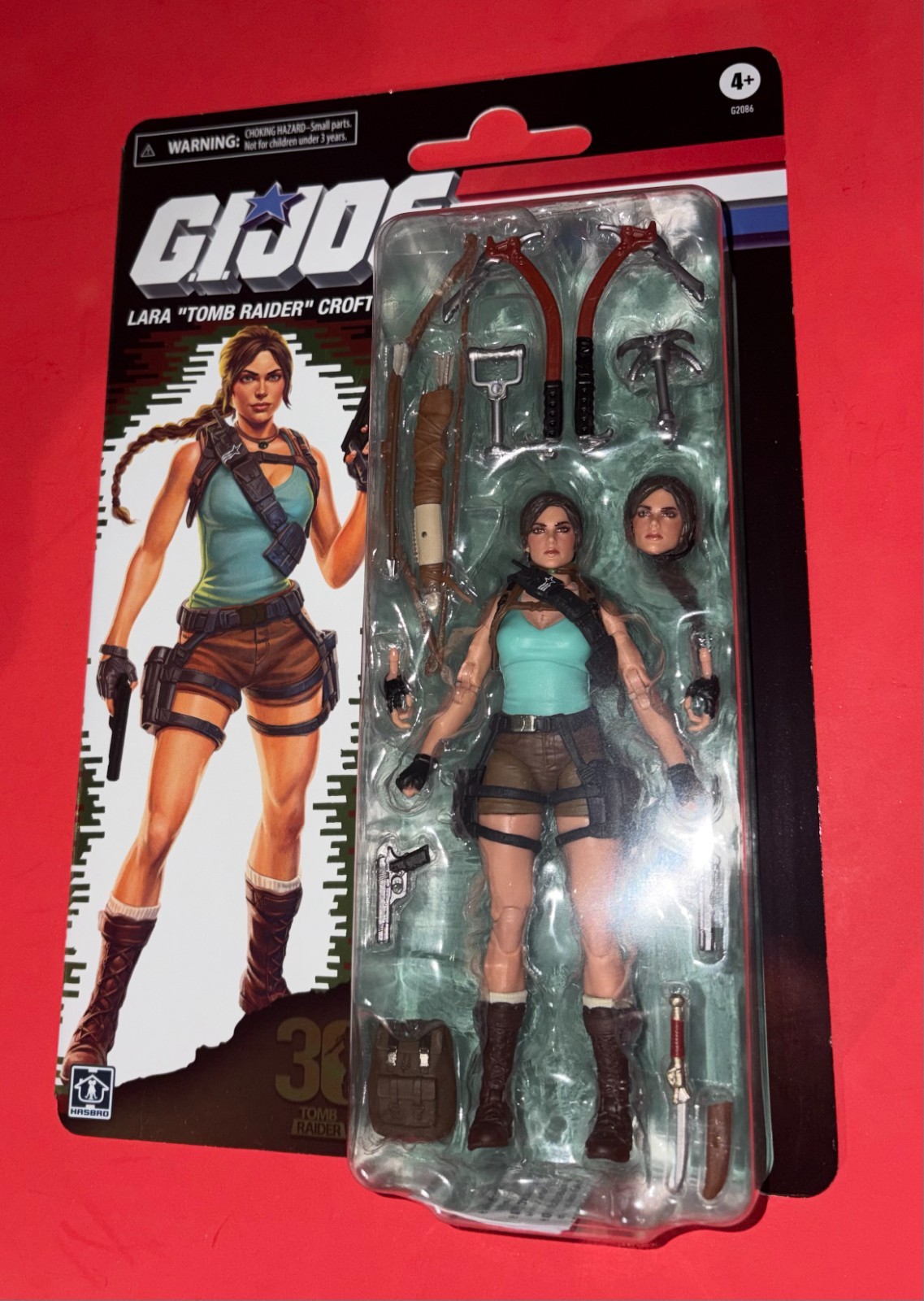 G.I.JOE TOMB RAIDER LARA CROFT CLASSIFIED SERIES RETRO CARD 6 INCH SHIPS FREE