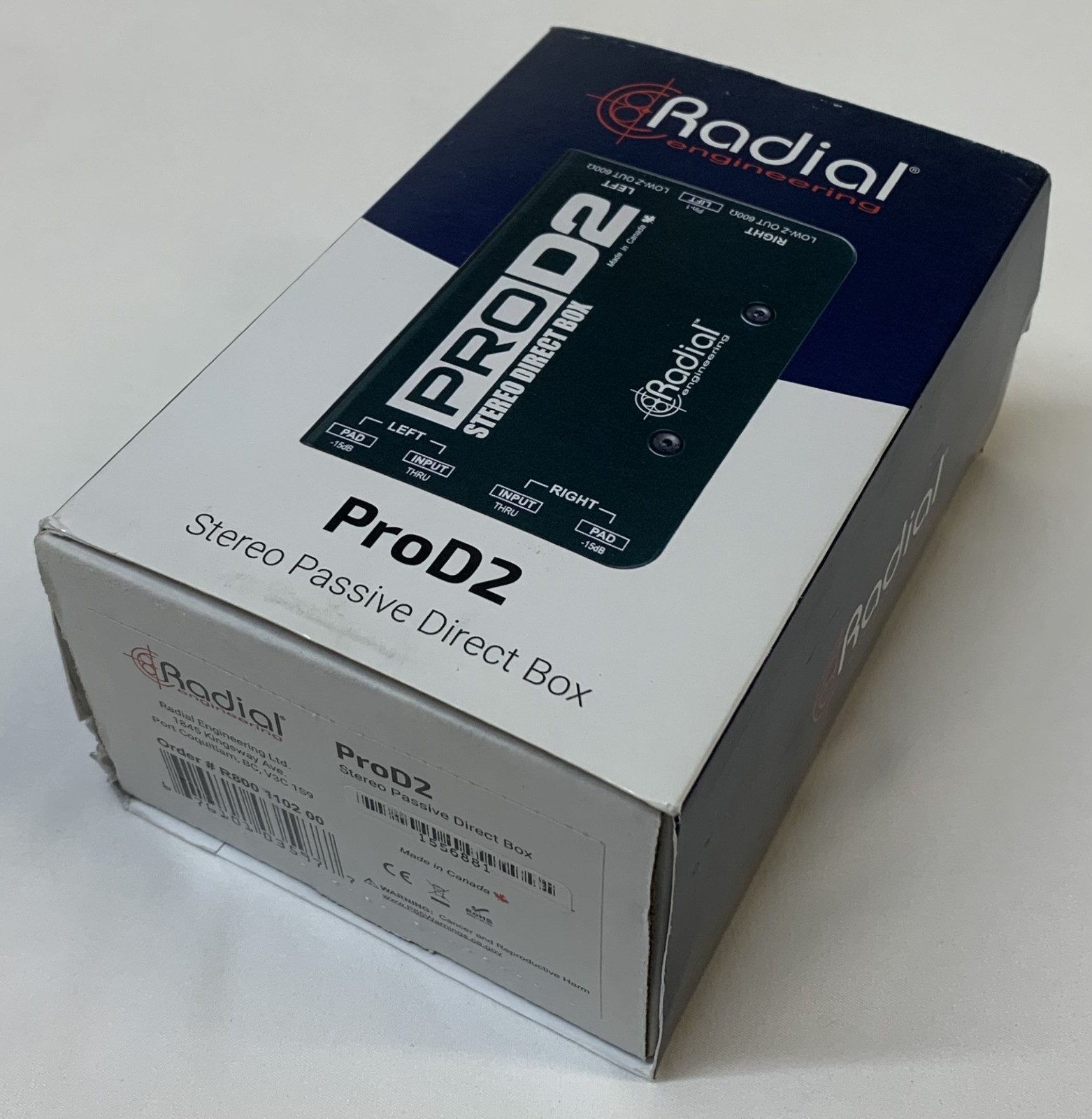 Radial Engineering ProD2 Stereo Direct Box Pedal PRO D2 - Pro-D2 Mint in box