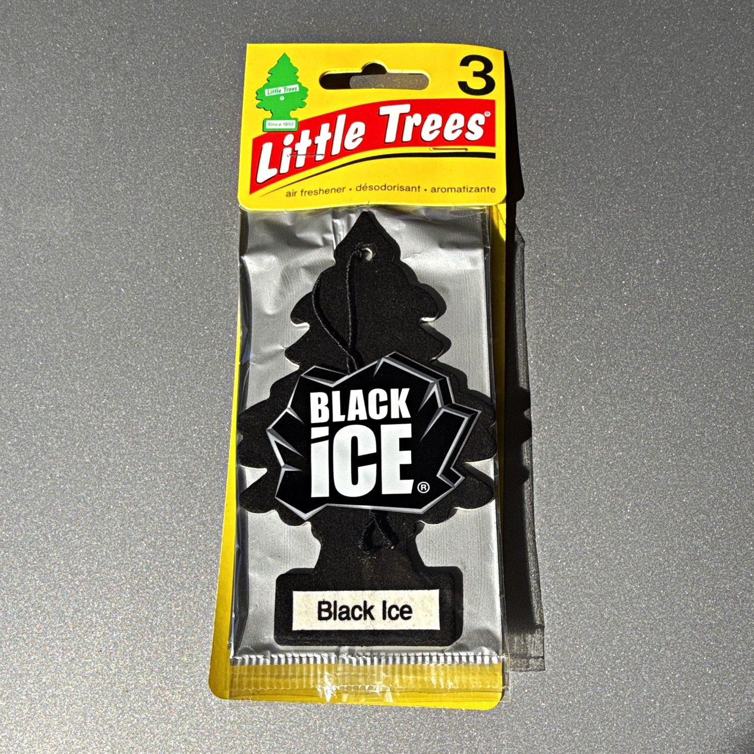 NEW Little Trees Black Ice Hanging Car Air Freshener Deodorizer 3-Pack Made USA NEW Little Trees Black Ice Hanging Car Air Freshener Deodorizer 3-Pack Made USA