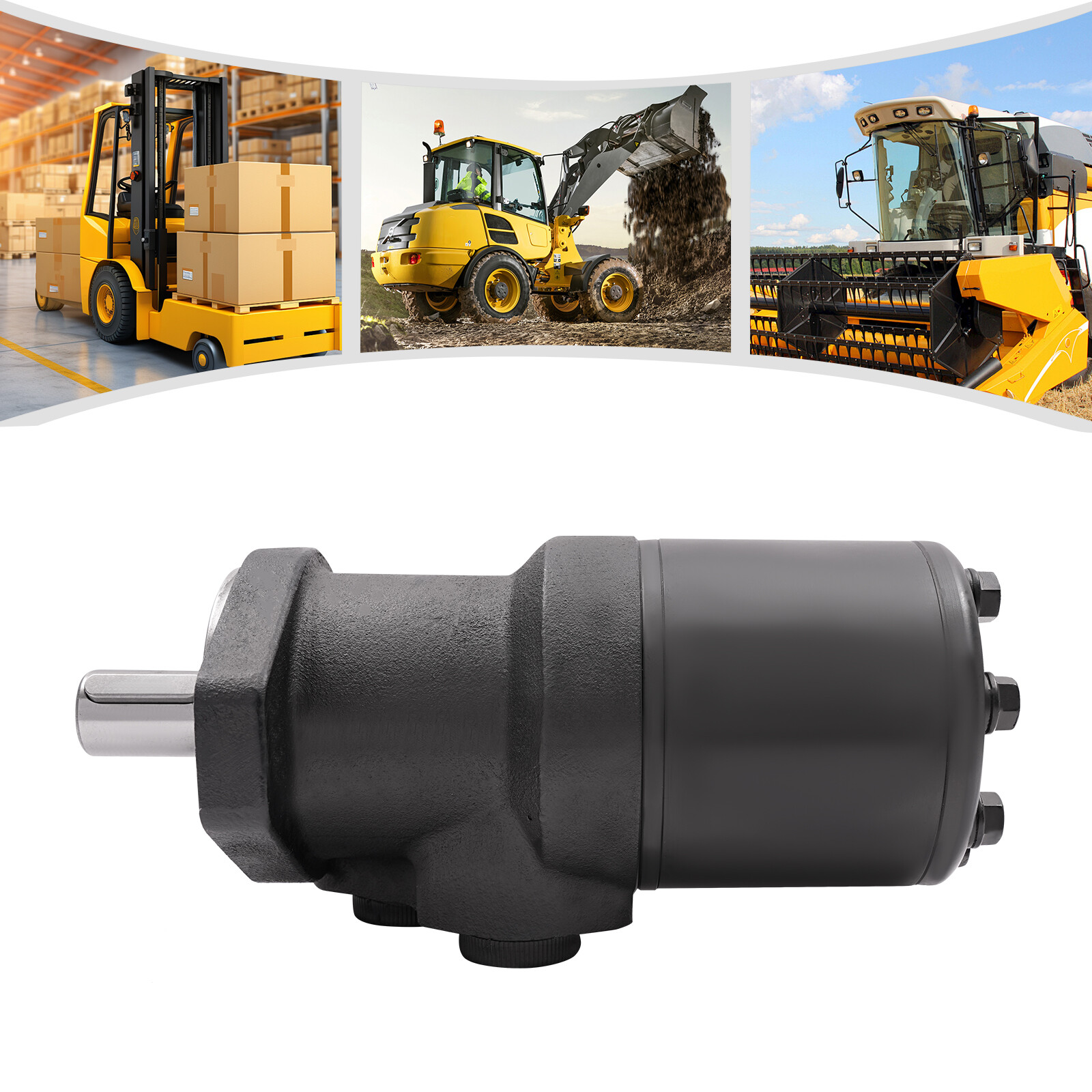 135RPM Hydraulic Motor Replacement Compact Hydraulic Motor High Torque Black