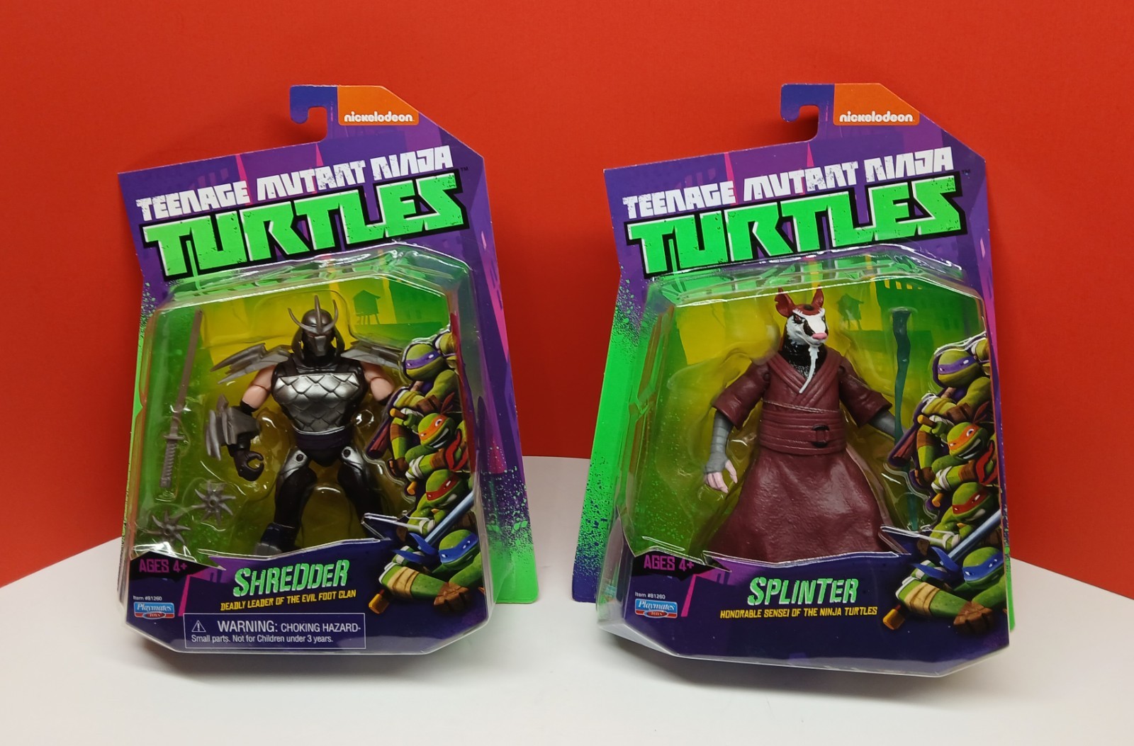 Playmates TMNT 2012 Reissue Walmart Exclusive Splinter & Shredder Set Of 2 (READ Playmates TMNT 2012 Reissue Walmart Exclusive Splinter & Shredder Set Of 2 (READ