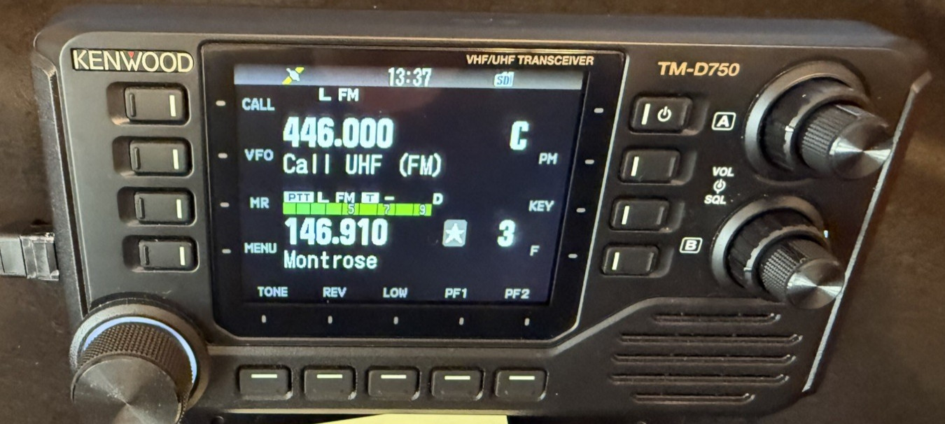 Kenwood TM-D750A 144/220/440 MHz Triband Mobile Transceiver