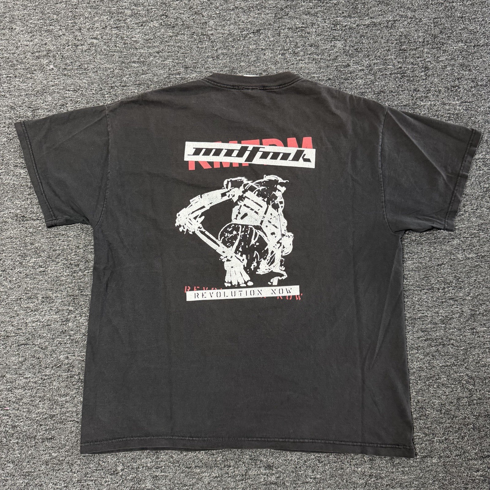 Vintage Y2K MDFMK Industrial Metal Faded Black GRAIL Rock Band Tour Shirt Sz XL