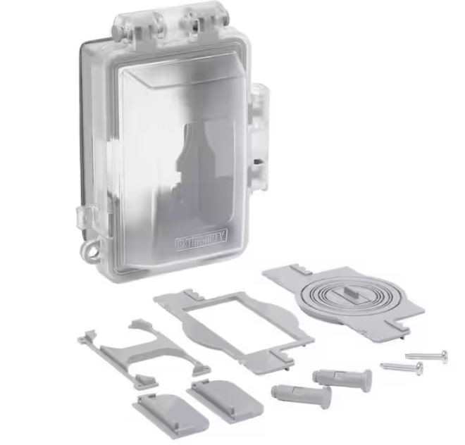 Commercial Electric 1-Gang Extra Duty Horizontal/Vertical Non-Metallic Weatherpr Commercial Electric 1-Gang Extra Duty Horizontal/Vertical Non-Metallic Weatherpr