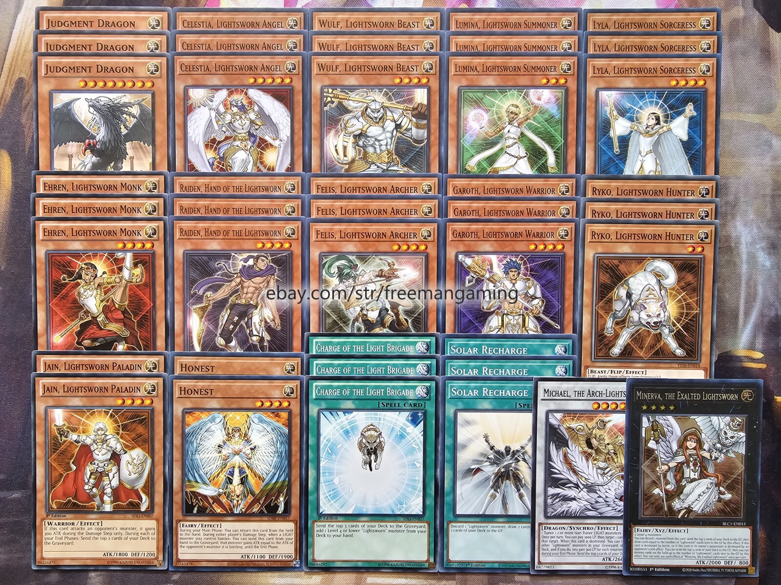 Yugioh Lightsworn Deck 42 Card Judgment Dragon Ryko Wulf Budget Tournament Ready