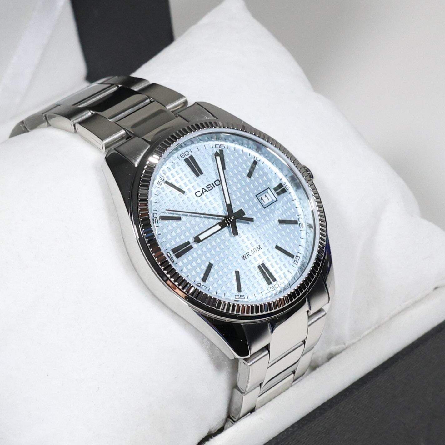 Casio Men's Vintage Blue Dial Stainless Steel Watch MTP-1302PE-2AVEF