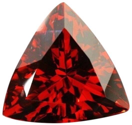 Natural Extra Fine Deep Vivid Red Garnet - Trillion - Tanzania - AAA+ Grade