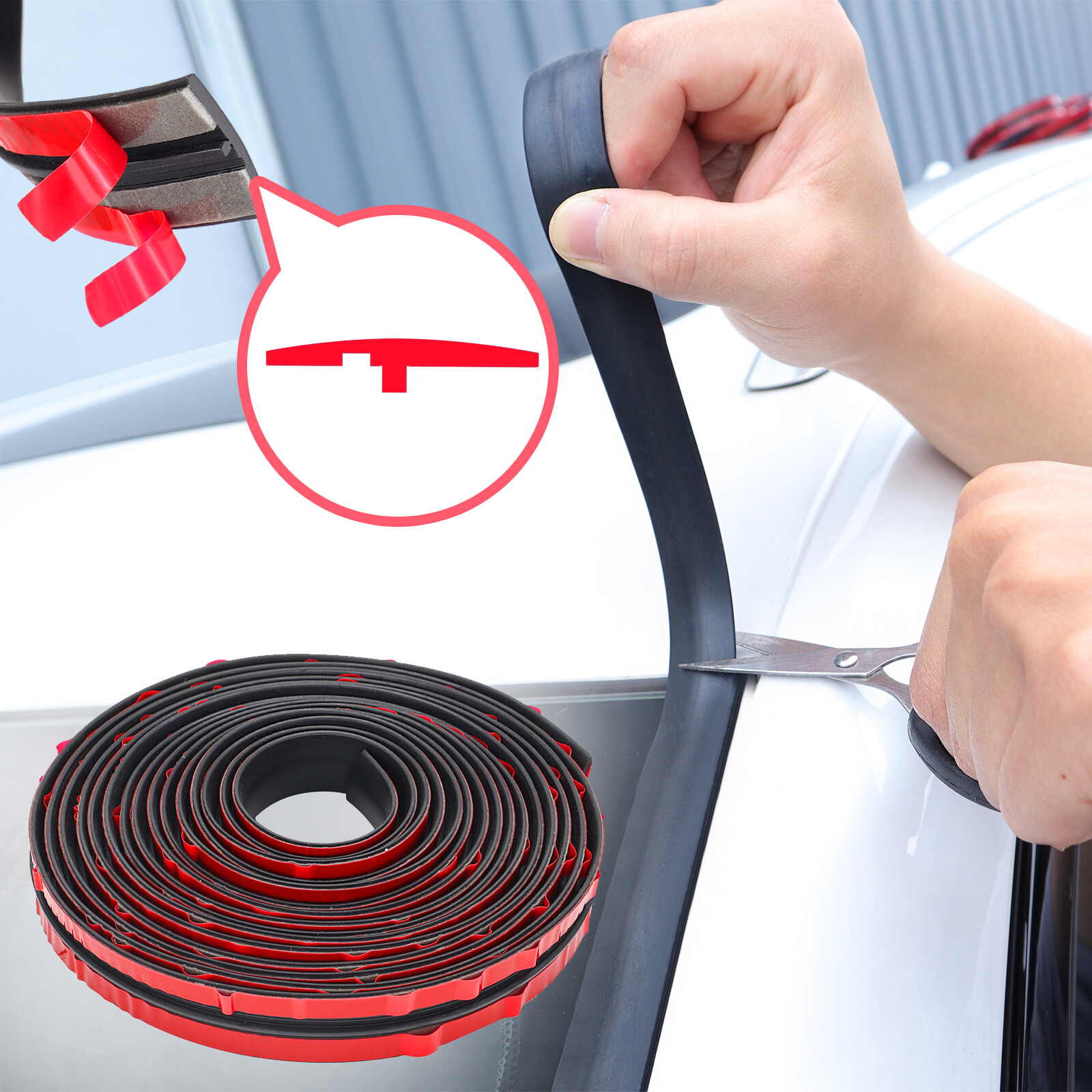 3m Car Panel Front Universal Windshield Seal Strip Rubber Sealed Moulding Trim