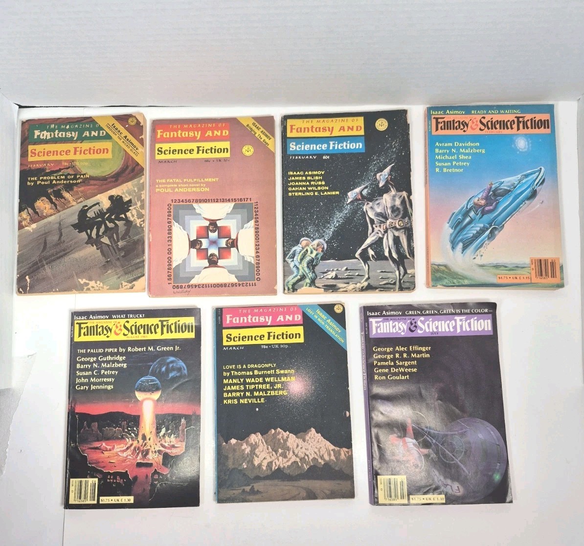 7 Vintage 70 & 80s The Magazine of Fantasy & Science Fiction Vintage Magazines 7 Vintage 70 & 80s The Magazine of Fantasy & Science Fiction Vintage Magazines
