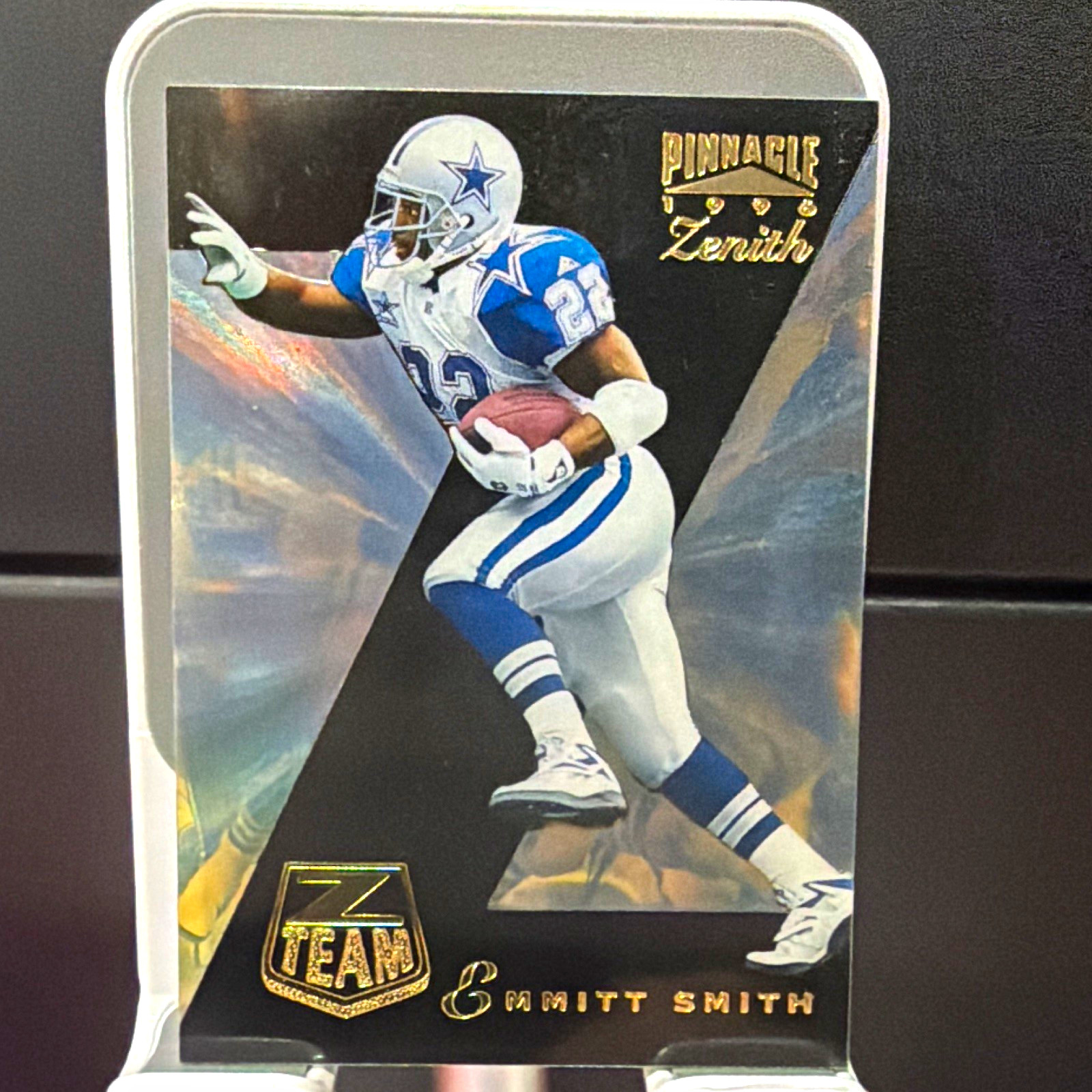 Pinnacle 1996 Zenith Emmitt Smith Dallas Cowboys Z Team Promo #4 of 18 Card Pinnacle 1996 Zenith Emmitt Smith Dallas Cowboys Z Team Promo #4 of 18 Card