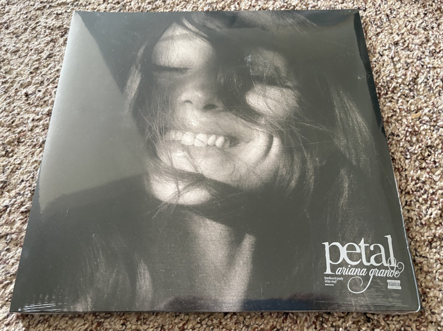 SEALED Ariana Grande - Petal SIGNED Vinyl Translucent Pearly White LP Brand New