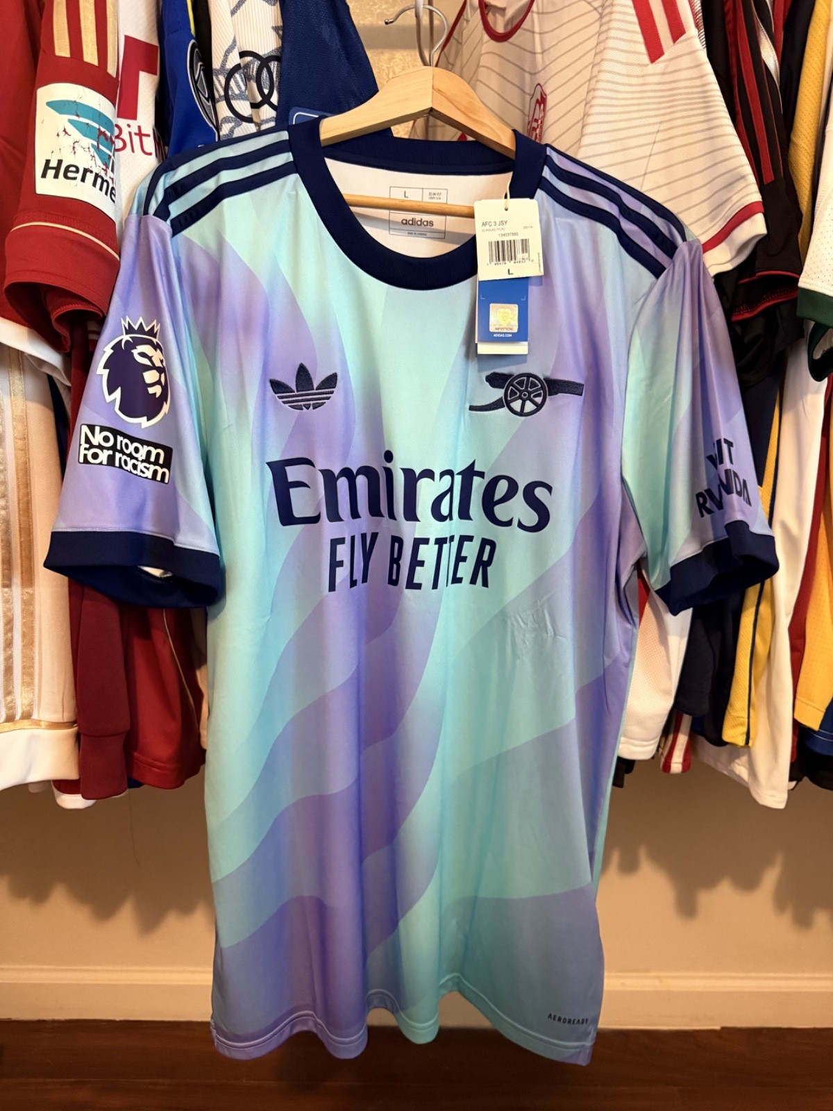 BNWT Arsenal 24/25 - 2024/2025 3rd Third Jersey Shirt - Declan Rice - Large - L