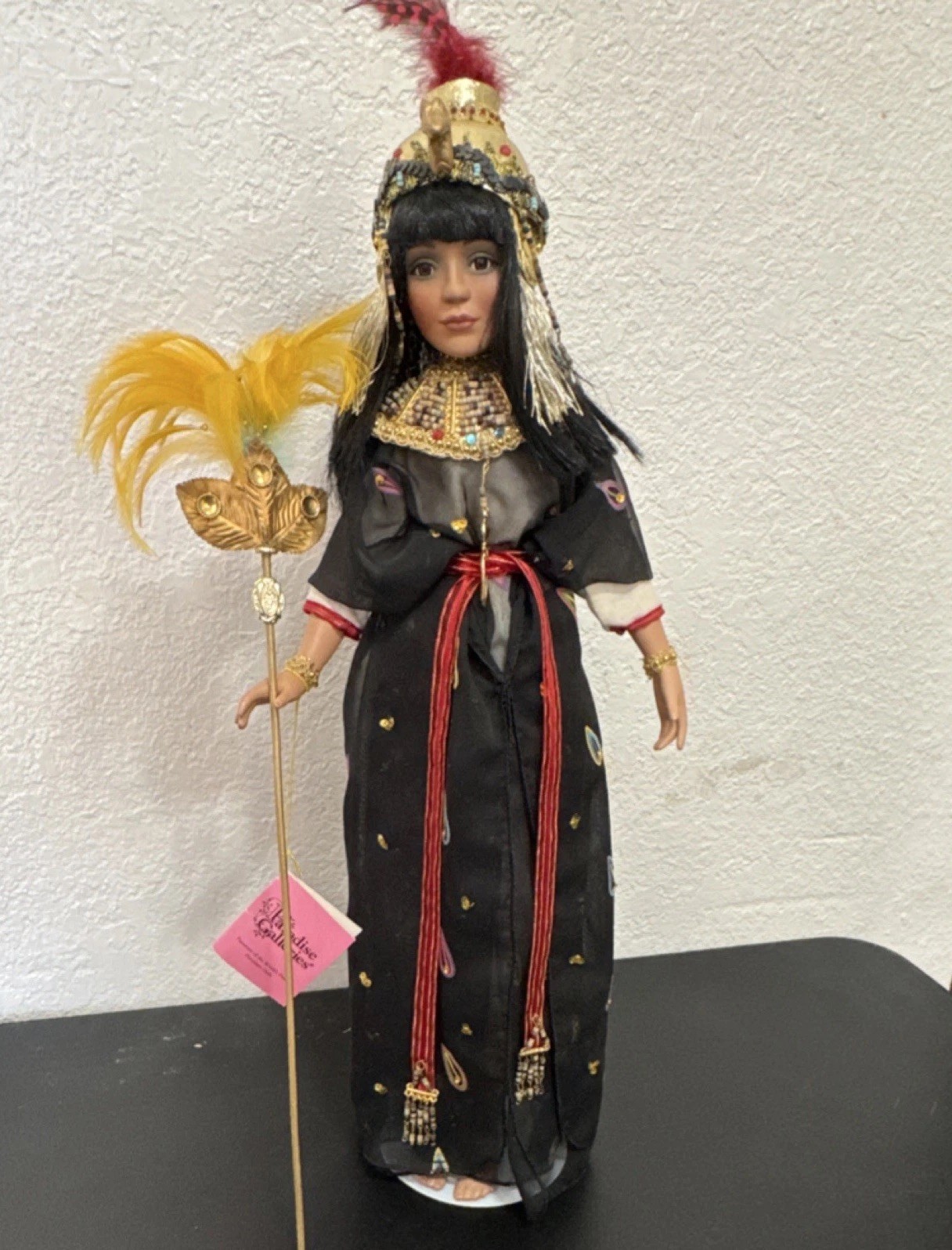 RARE Paradise Galleries Collectible Doll Egyptian Costume Black Gold CLEOPATRA 