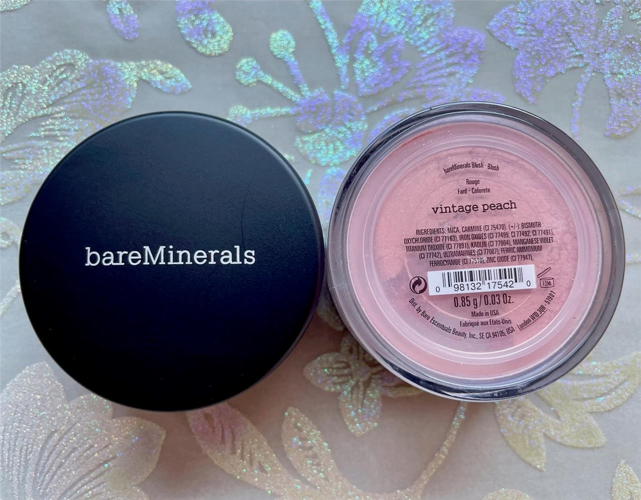 ** bareMinerals VINTAGE PEACH Loose Powder Blush .85g XL ~ NEW/SEALED