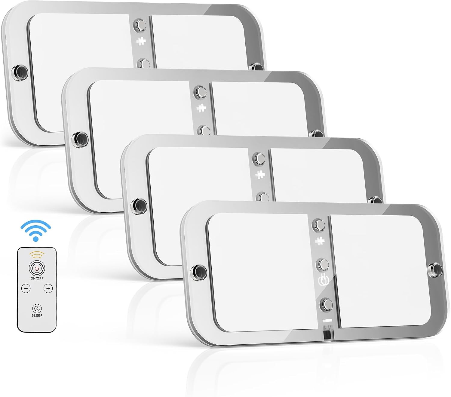 BlueFire 4 Pack RV Ceiling Lights with Remote, 800LM Dimmable LED Dome