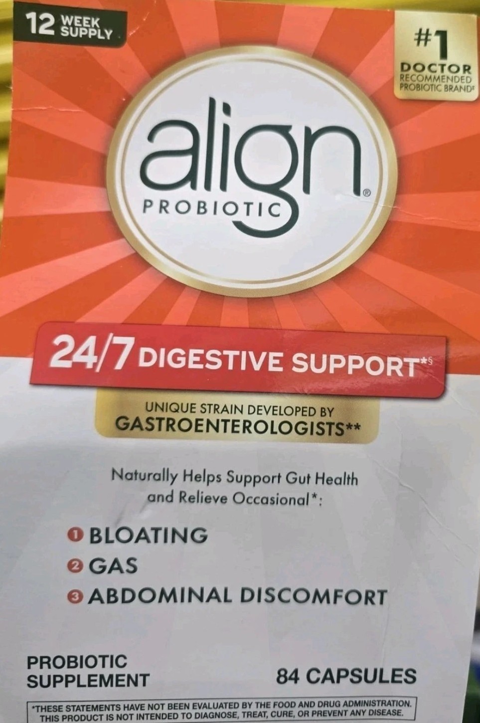 Align Daily Probiotic Supplement Capsules 84 Count Digestive 10/28 Align Daily Probiotic Supplement Capsules 84 Count Digestive 10/28