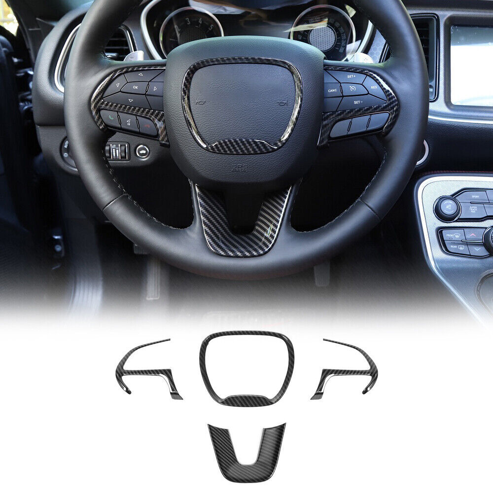 Inner Steering Wheel Decor Cover Trim for Dodge Charger Challenger Durango 2015+ Inner Steering Wheel Decor Cover Trim for Dodge Charger Challenger Durango 2015+