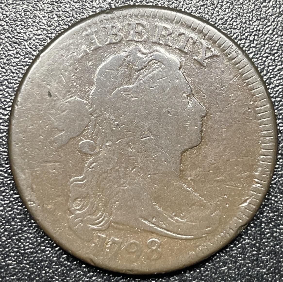 1798 Draped Bust Large Cent 1c VG Very Good S-157