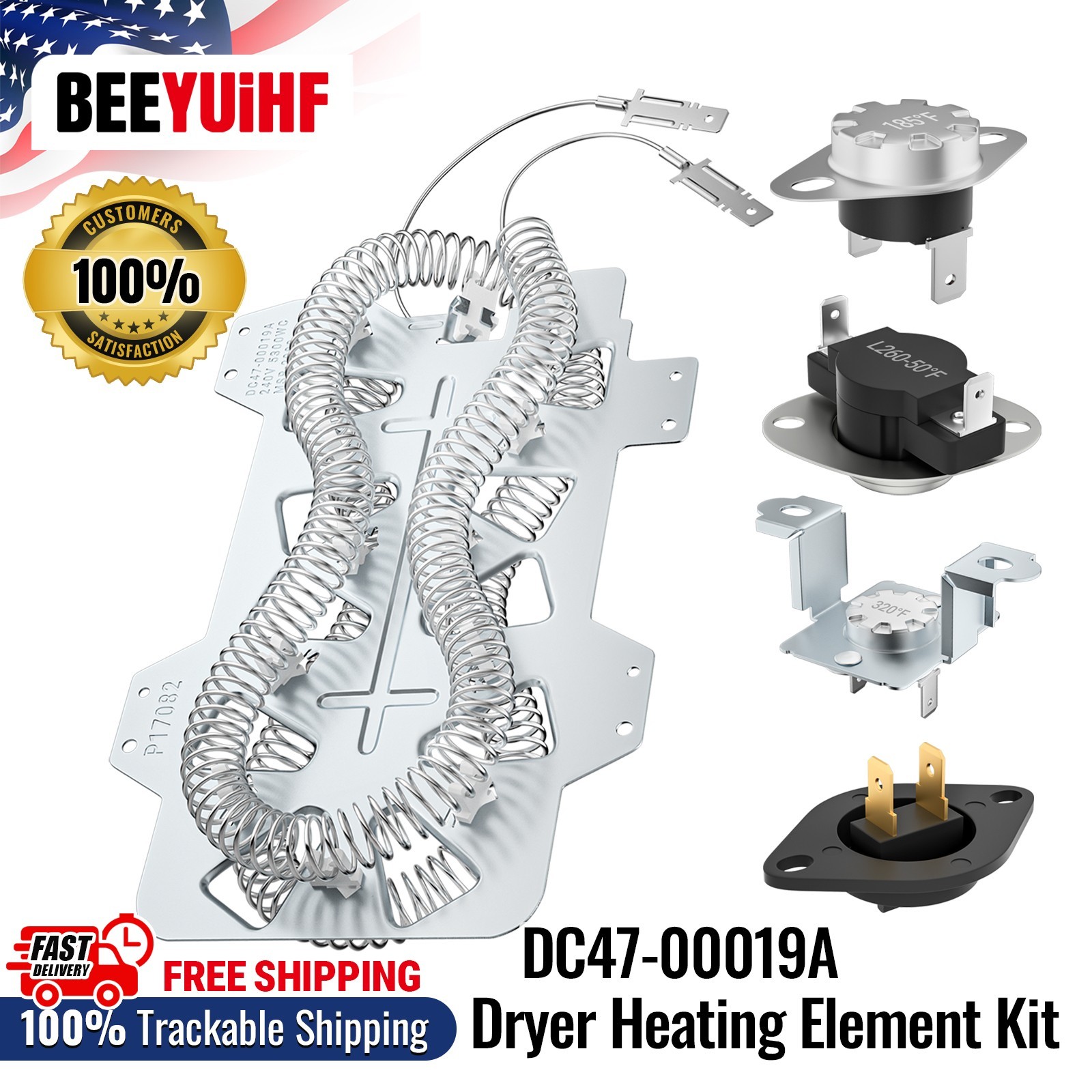 Dryer Heater Kit Heating Element Efficient Heating Performance Replacement 