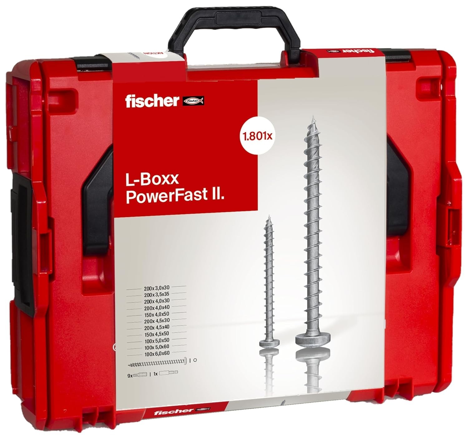 Fischer L-Boxx PowerFast II 1,801 pieces, Professional Screws | New Fischer L-Boxx PowerFast II 1,801 pieces, Professional Screws | New